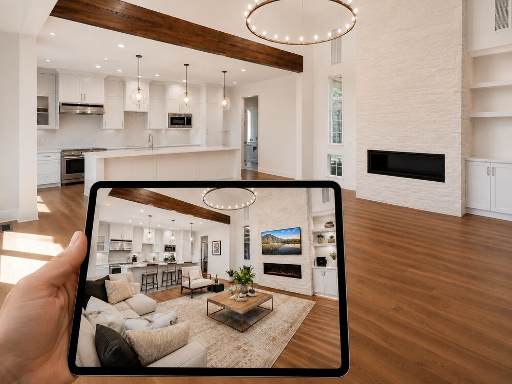 Virtually staged photo of a vacant Houston condo